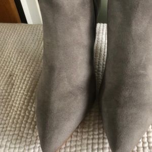 Charles David ankle boots. Silver/ light gray.